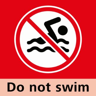 Vlag Do not swim 150 x 100 cm